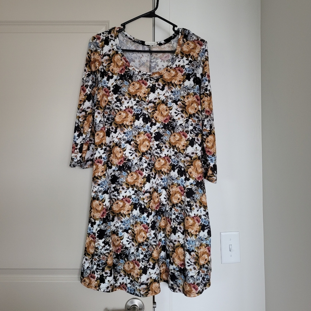 Floral Sweater Dress